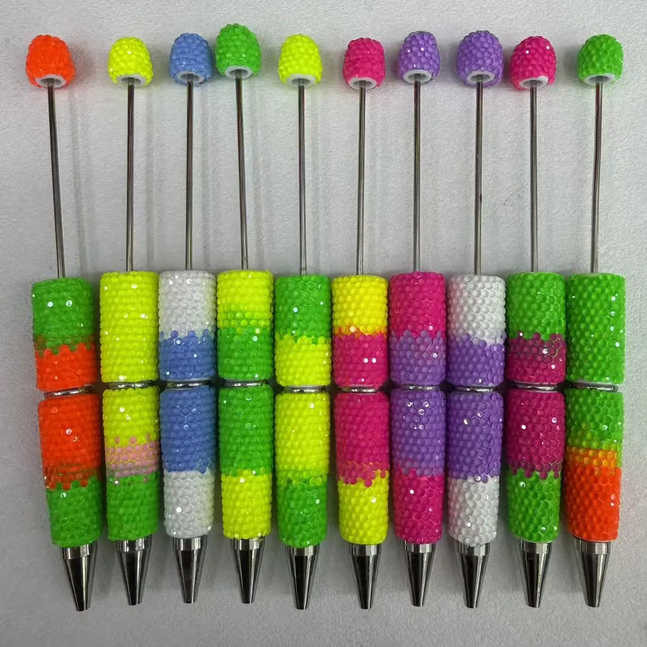 FS19234-Rainbow Candy Fancy  Beadable Pen Zoe DIY Wholesale
