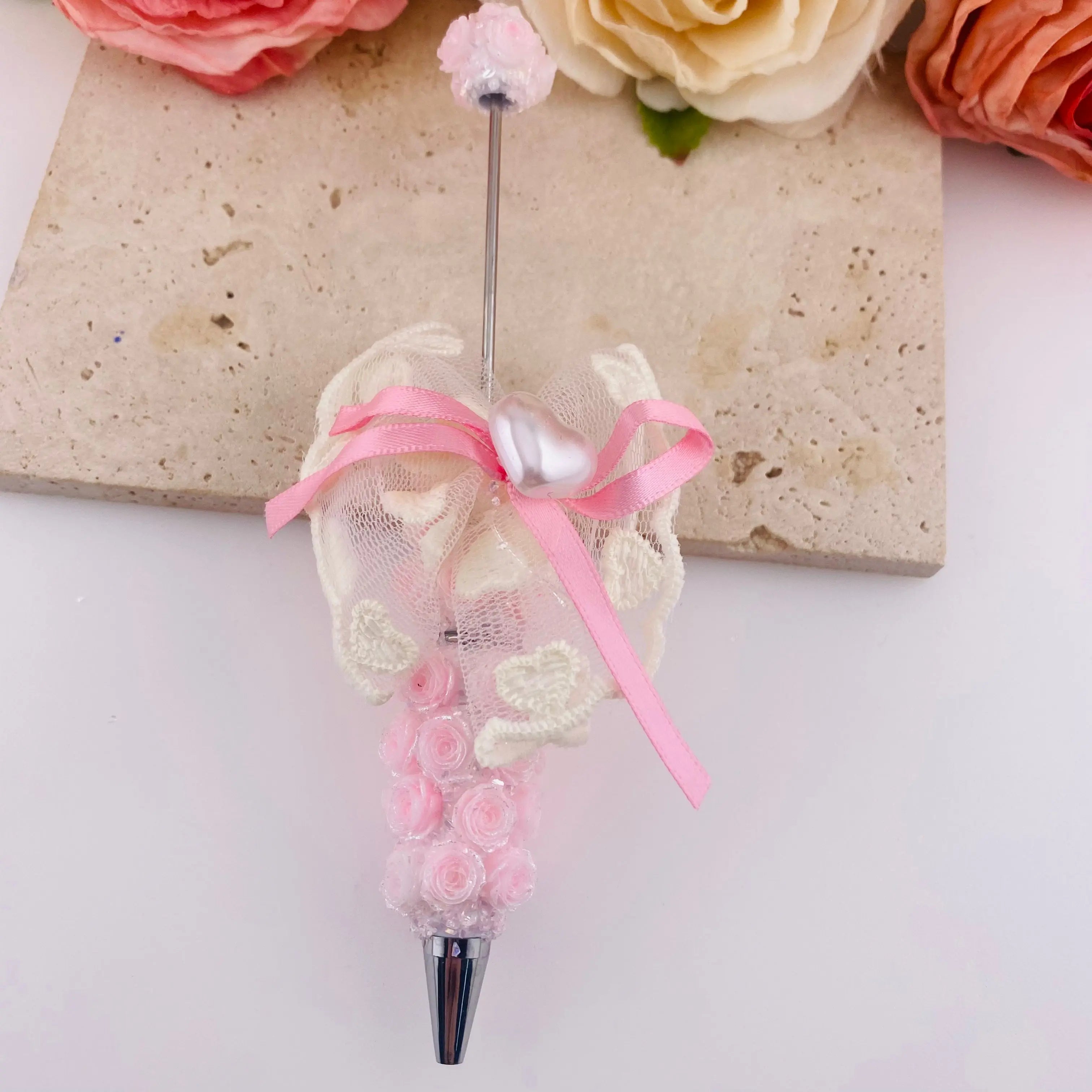 FS19277-Beadable Sugar Clay Pens With Bow