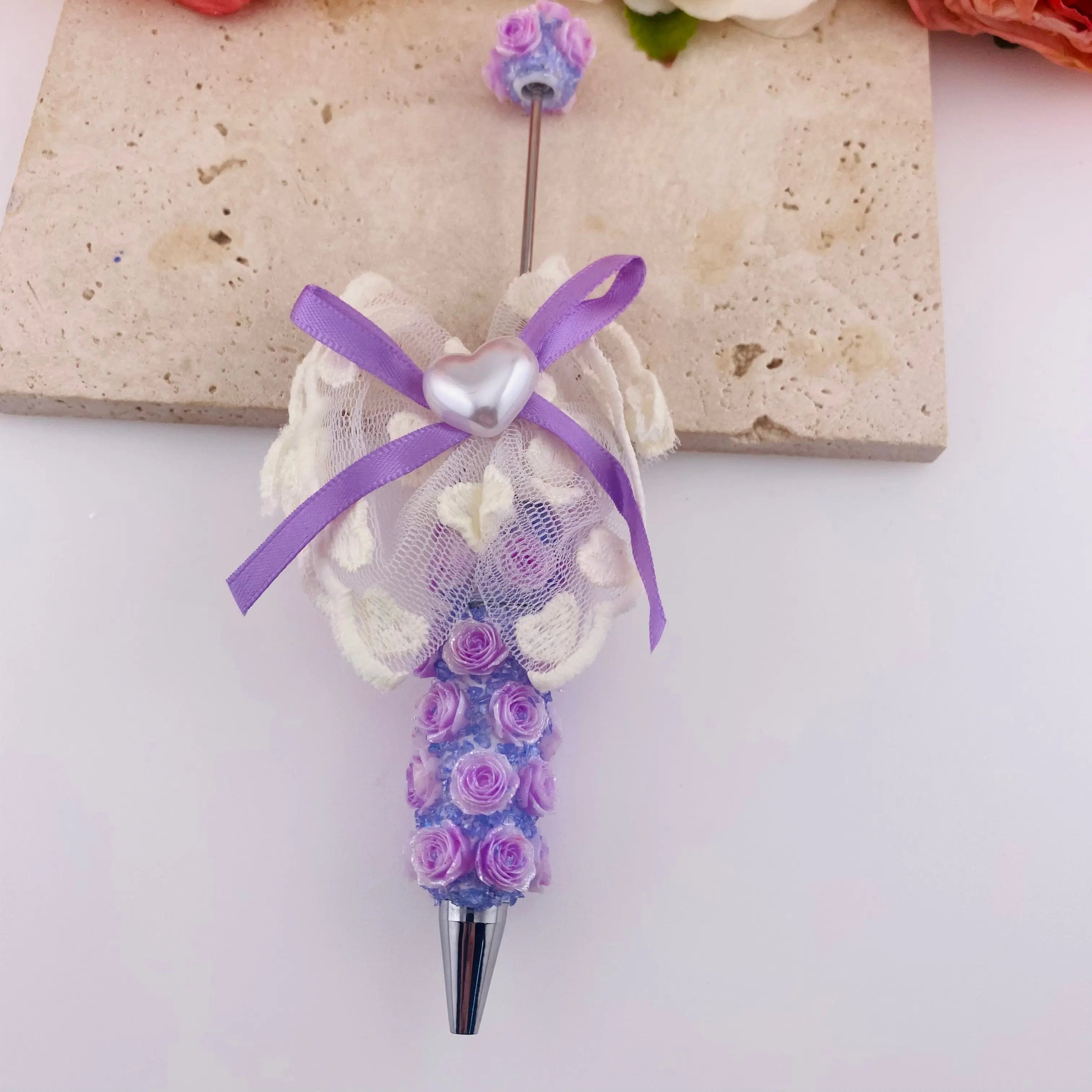 FS19277-Beadable Sugar Clay Pens With Bow