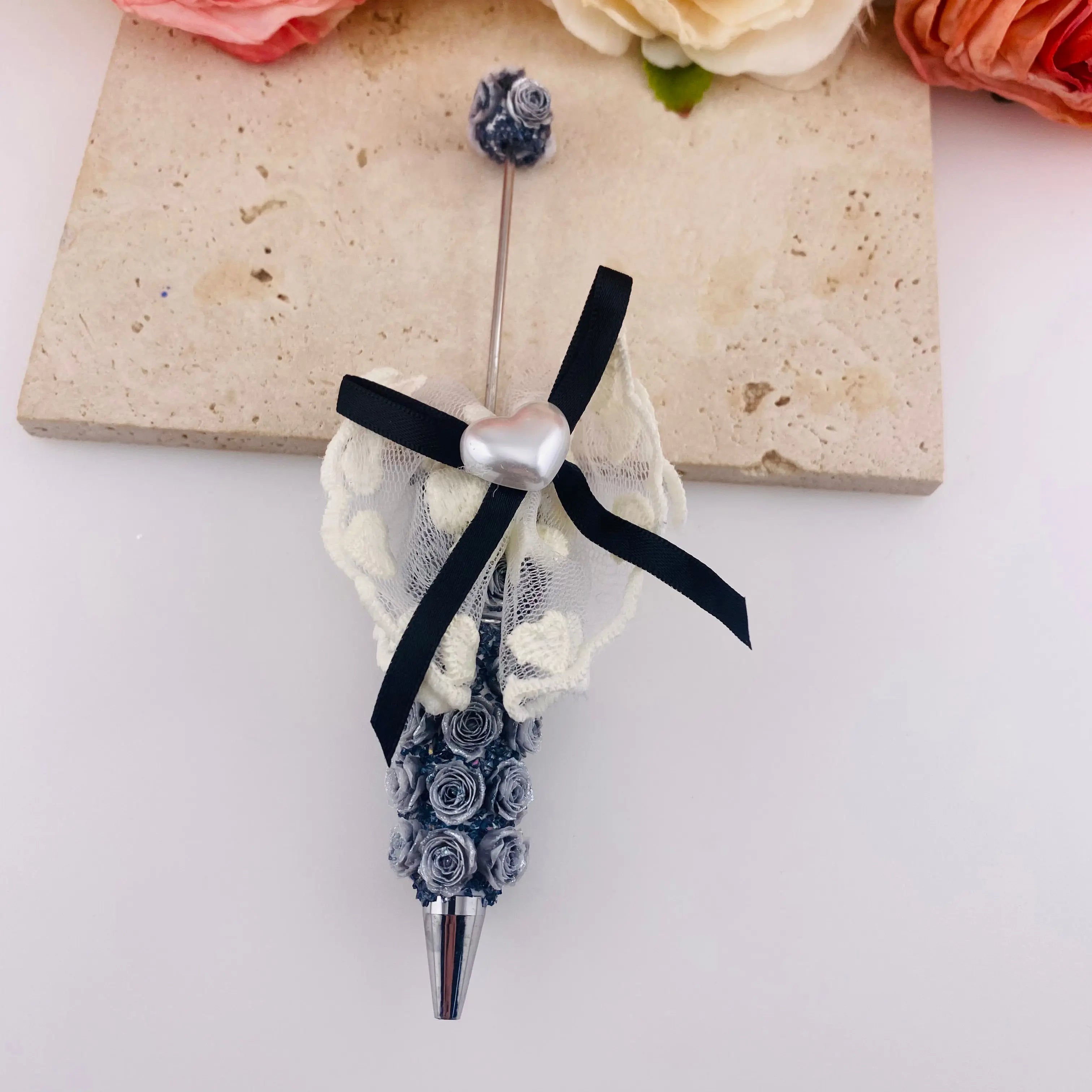 FS19277-Beadable Sugar Clay Pens With Bow