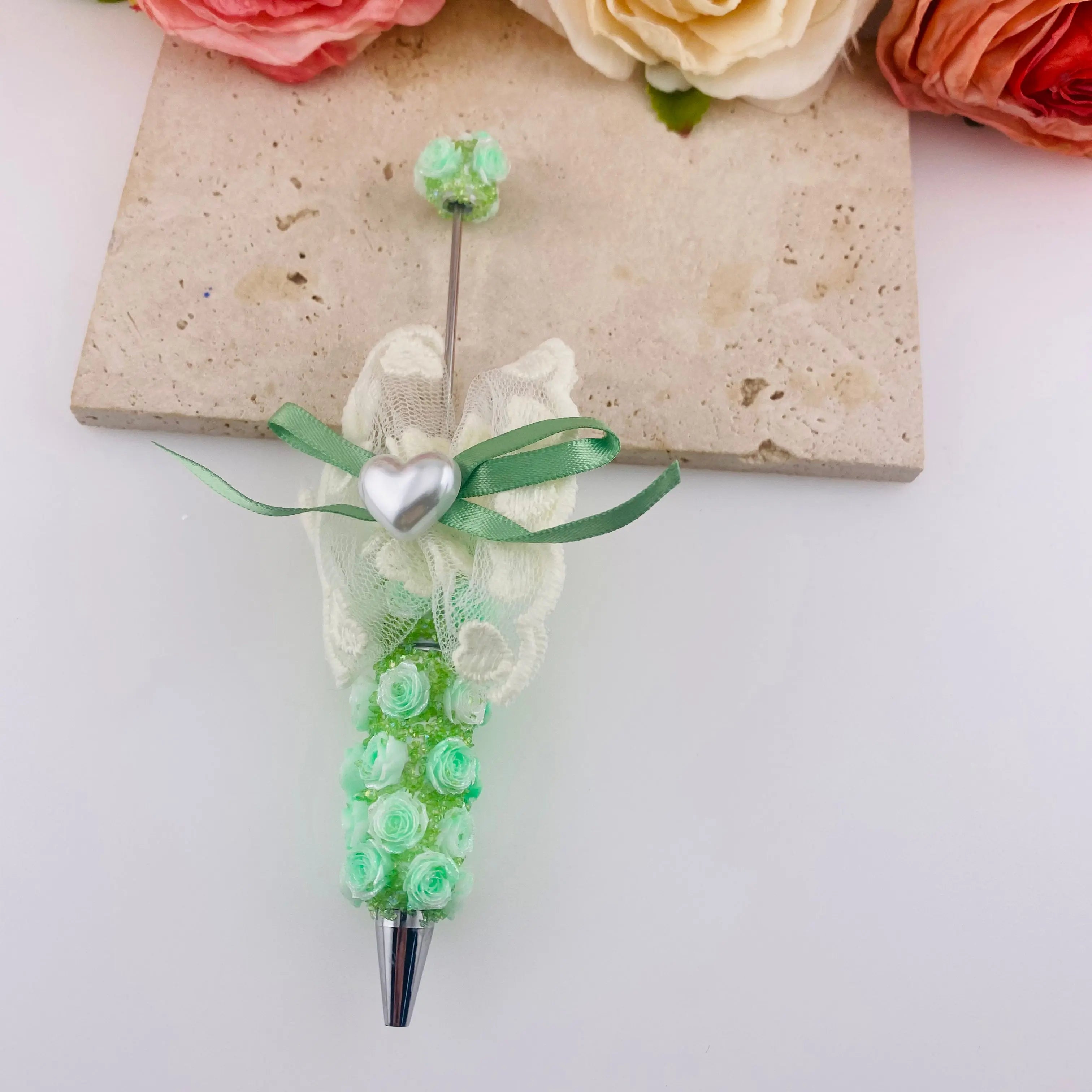 FS19277-Beadable Sugar Clay Pens With Bow
