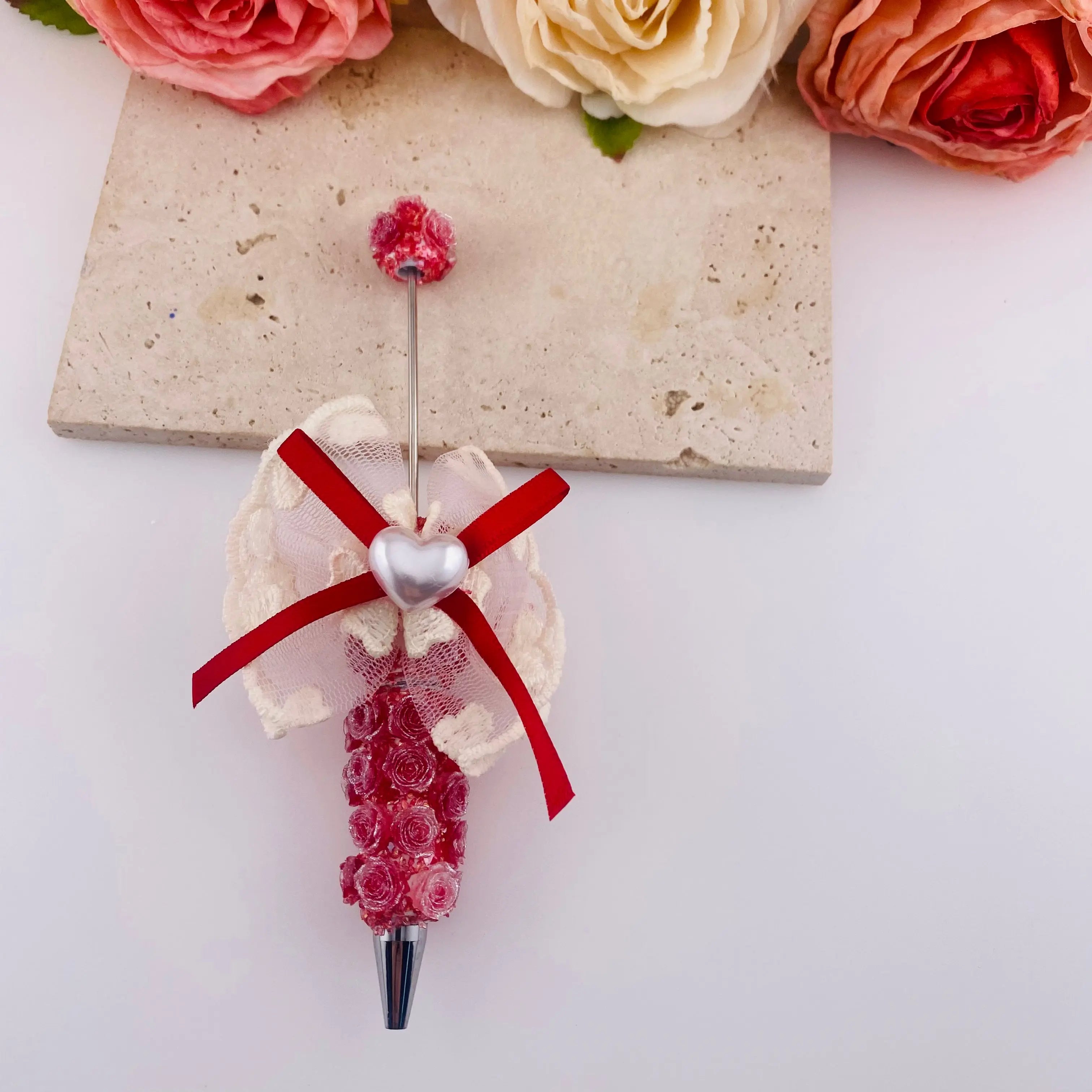 FS19277-Beadable Sugar Clay Pens With Bow