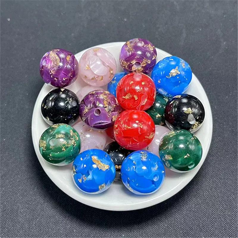 FS1928-16mm Random Mixed Color Resin Beads Fit For Beadable Pens Zoe's DIY Shop