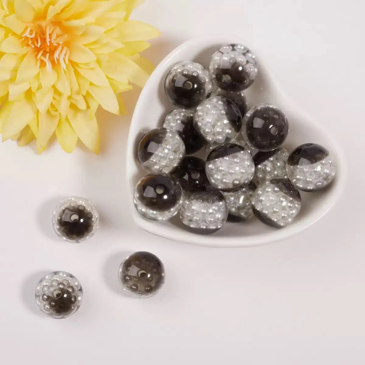 FS1939-16MM Random Mixed Color Pearl Resin Beads Fit For Beadable Pens Zoe's DIY Shop