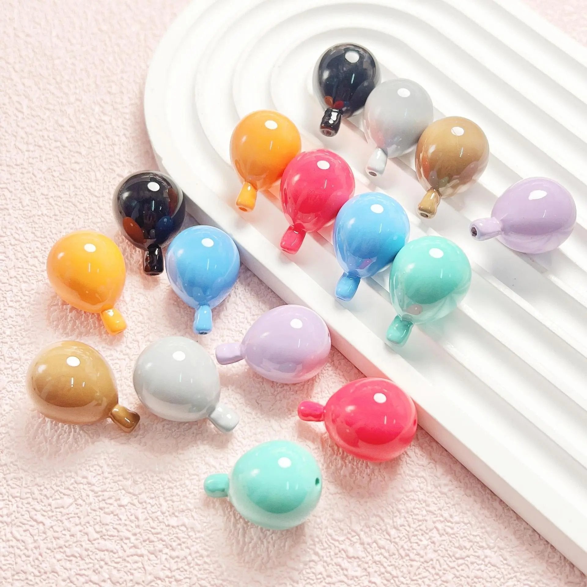 FS1942-Random Mixed Color Balloon Acrylic Beads Fit For Beadable Pens Zoe's DIY Shop