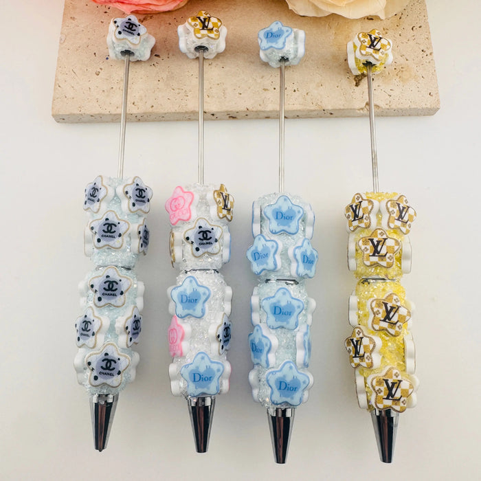 FS19424-Luminous Design Star Sugar Clay Beadable Pens Zoe DIY Wholesale