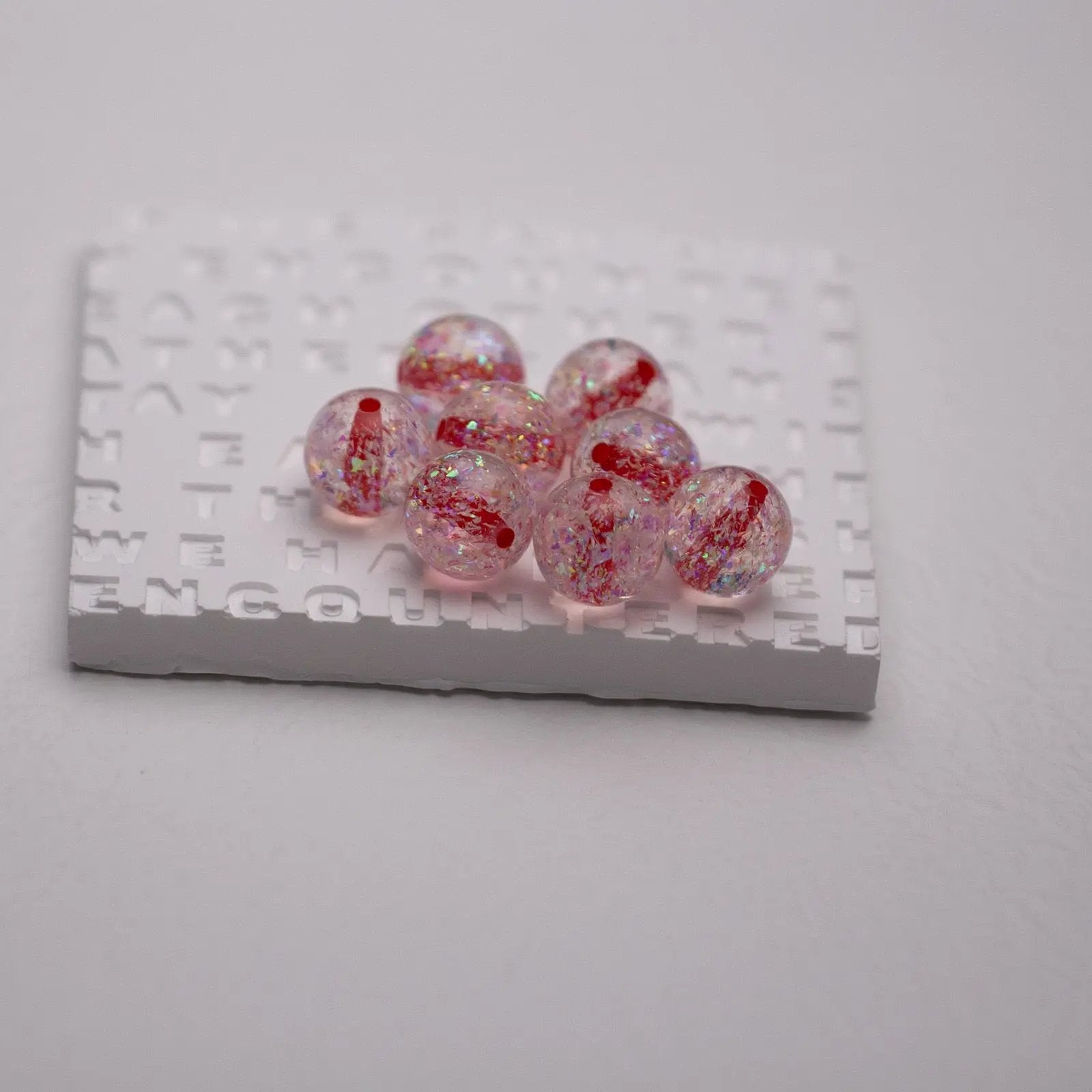 FS1950-16MM Glitter Resin Beads Fit For Beadable Pens Zoe's DIY Shop