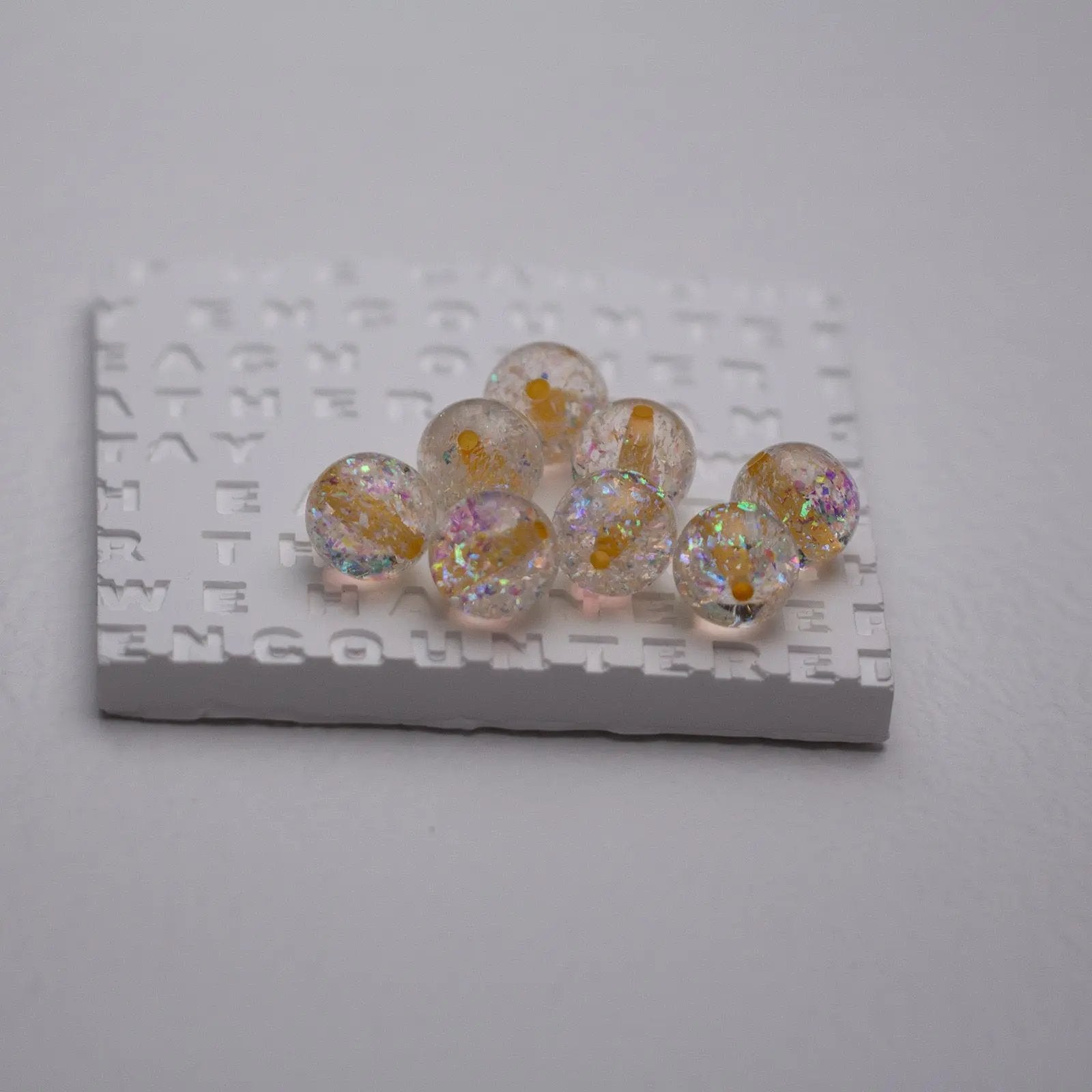 FS1950-16MM Glitter Resin Beads Fit For Beadable Pens Zoe's DIY Shop