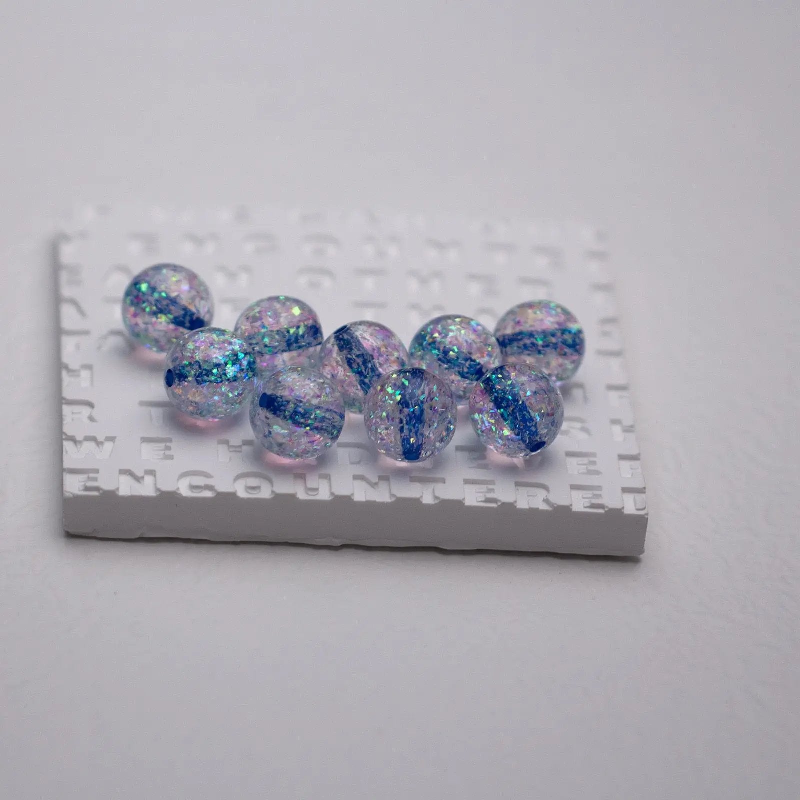 FS1950-16MM Glitter Resin Beads Fit For Beadable Pens Zoe's DIY Shop