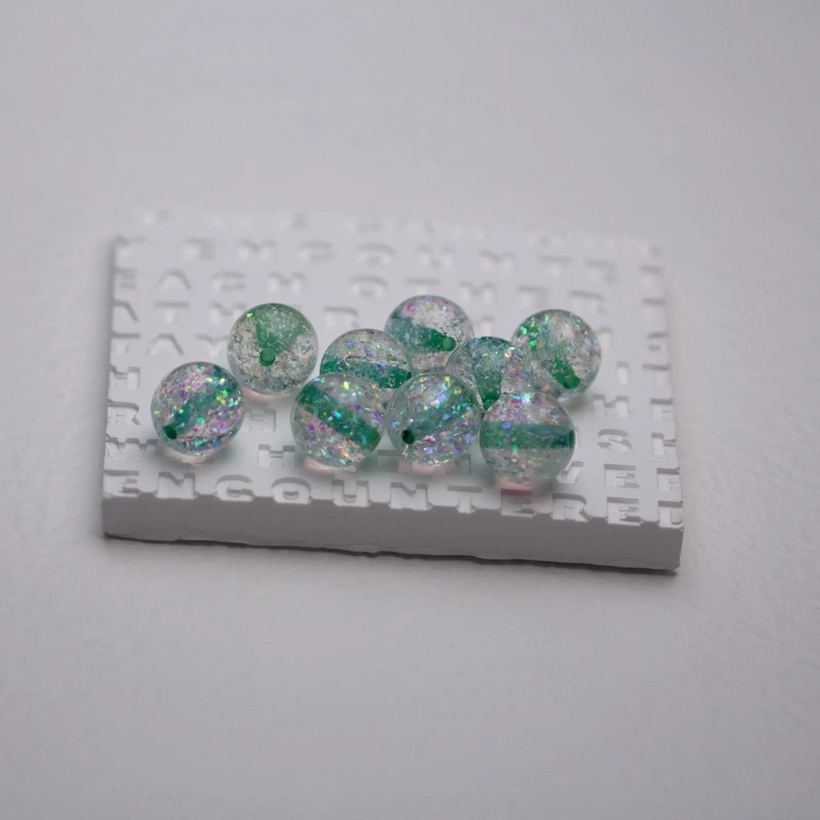 FS1950-16MM Glitter Resin Beads Fit For Beadable Pens Zoe's DIY Shop