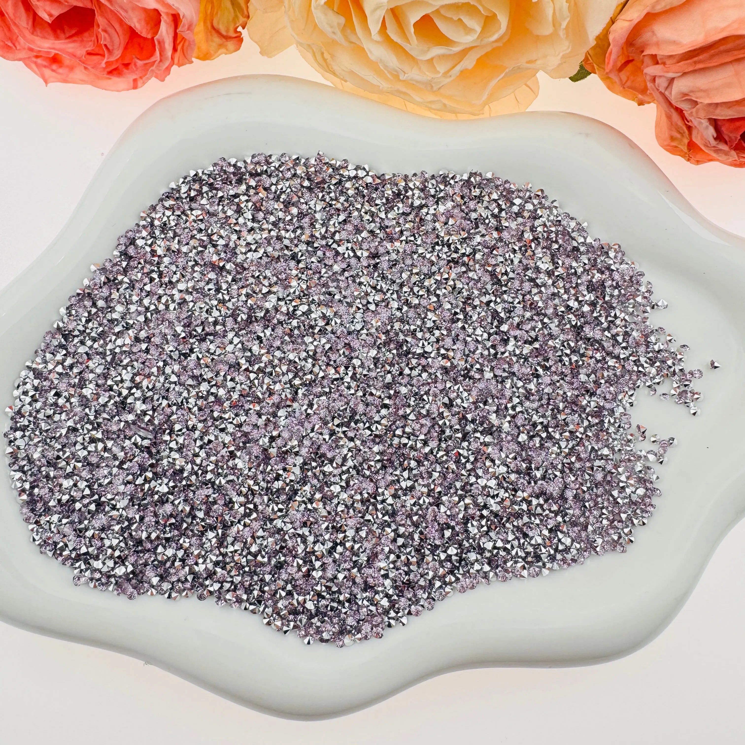 FS2097-2mm Silver bottom Diamonds Sugar