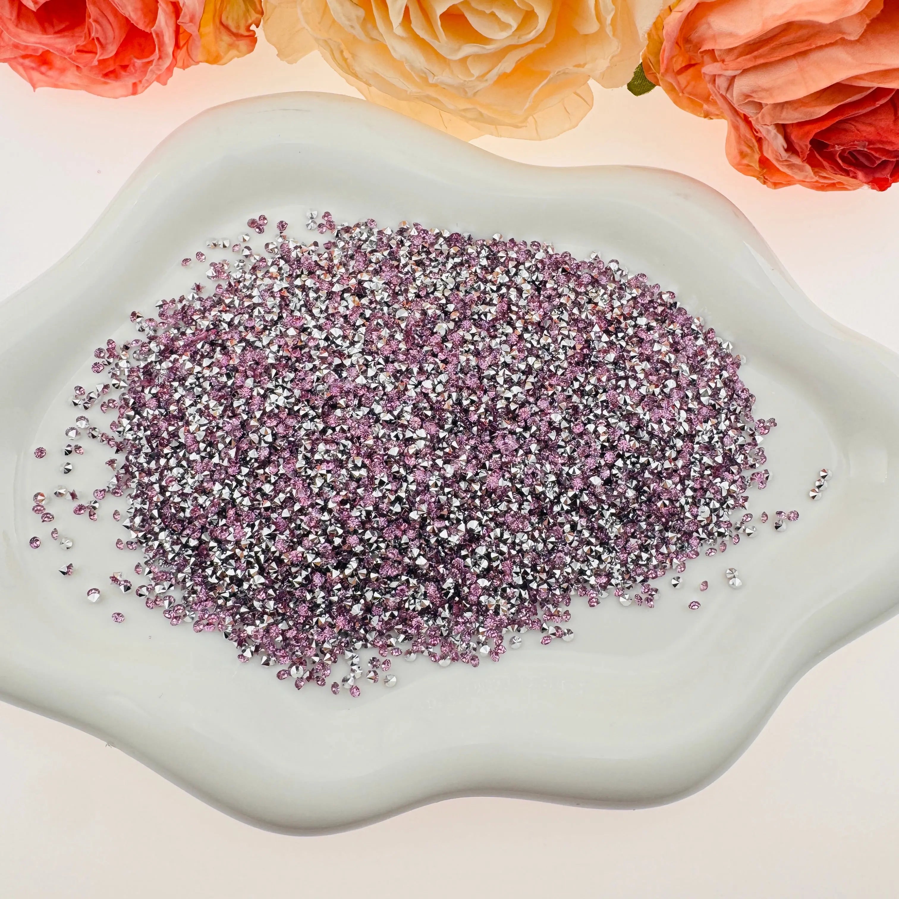 FS2097-2mm Silver bottom Diamonds Sugar