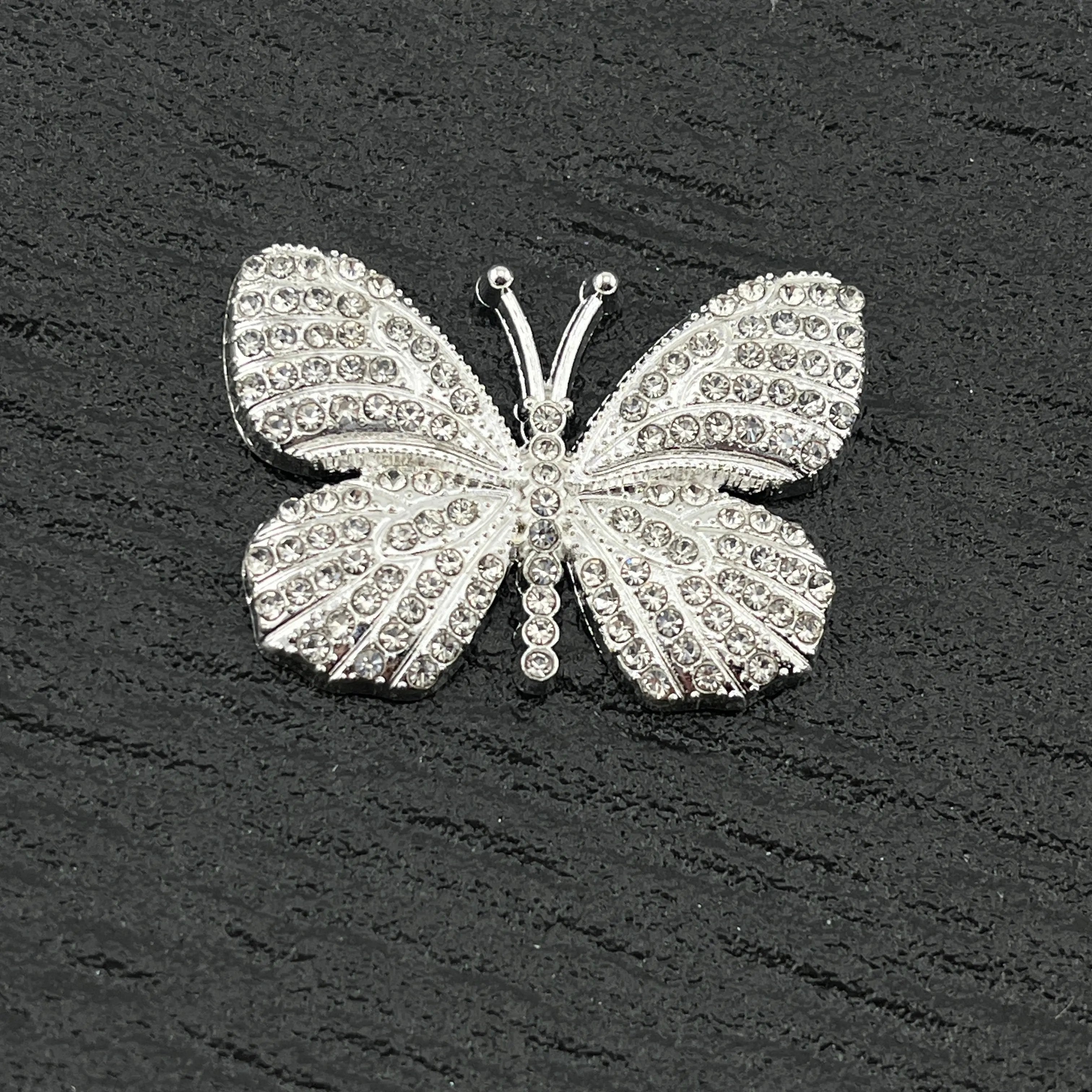 FS2116- 5PCS 41MM Alloy rhinestone butterfiy Zoe's DIY Shop