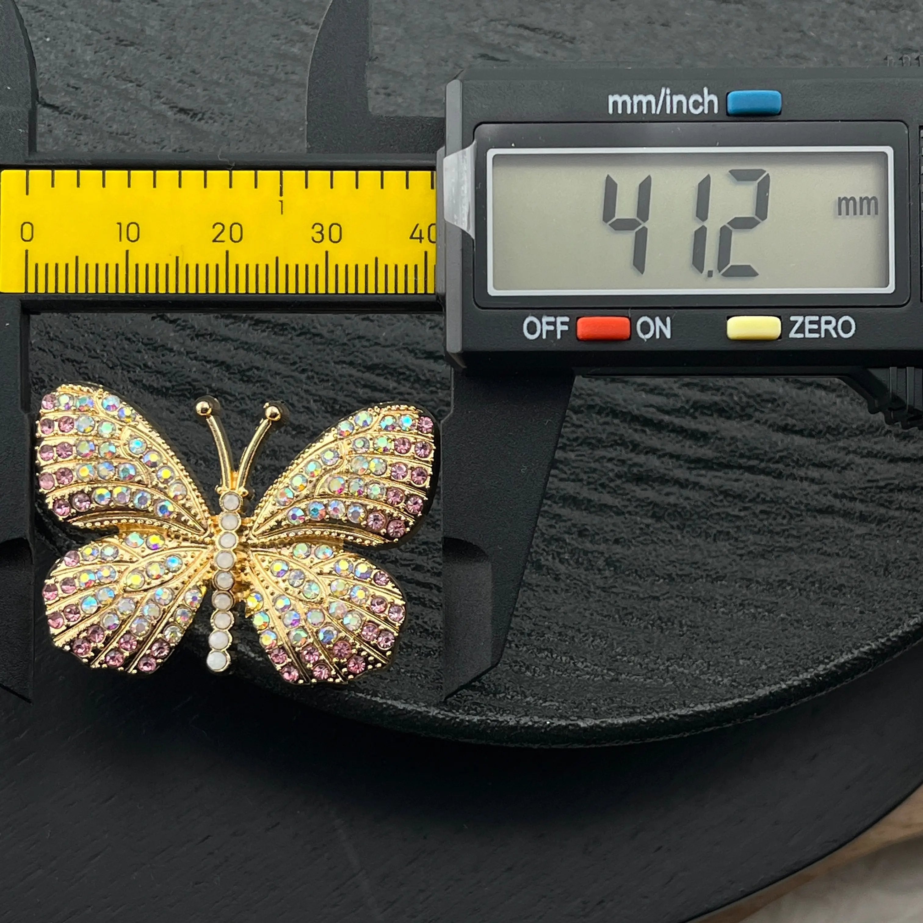 FS2116- 5PCS 41MM Alloy rhinestone butterfiy Zoe's DIY Shop