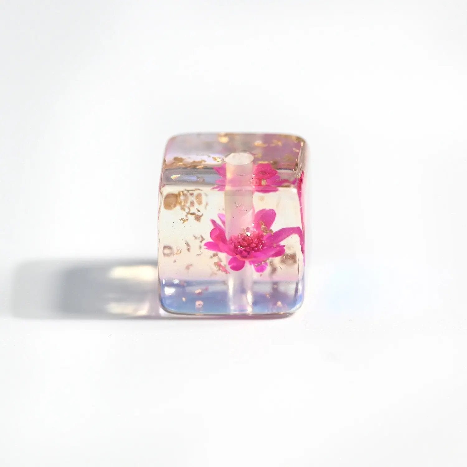 FS2120-14MM Square Dried Flower Resin Beads Mixed Color Zoe's DIY Shop