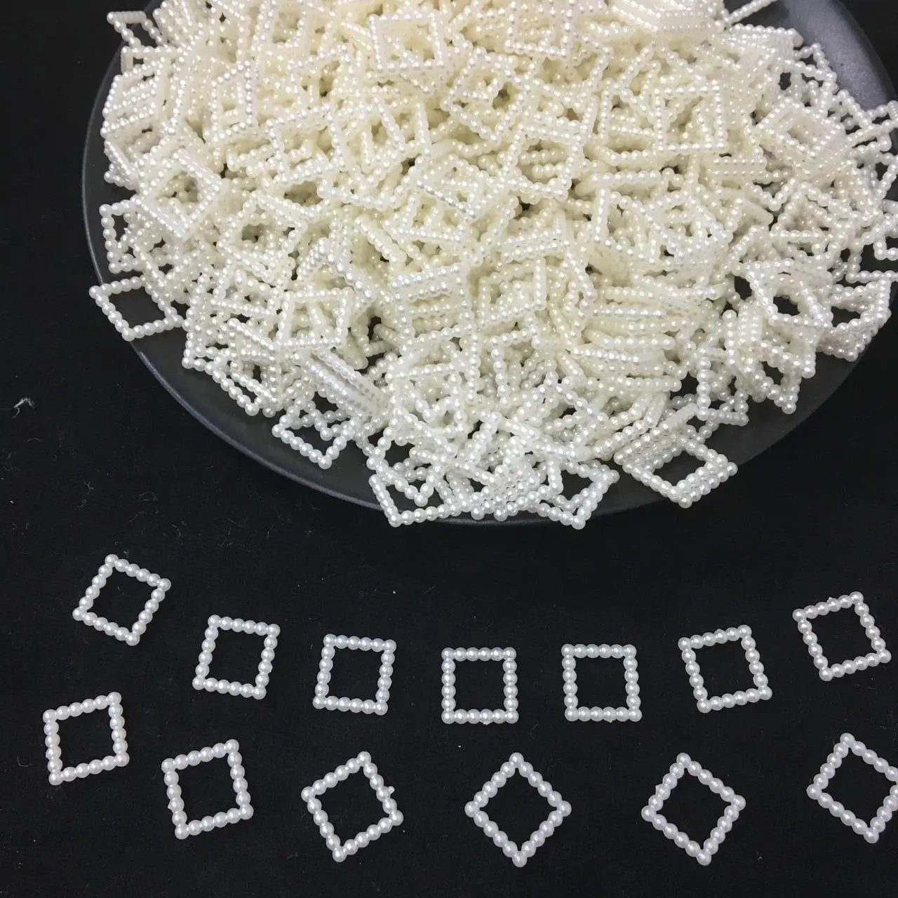 FS2161-12×12mm Pearl Looking Acrylic Cube For Making Fancy Beads Or Fancy Pen (Also Can be Spacer) Zoe's DIY Shop