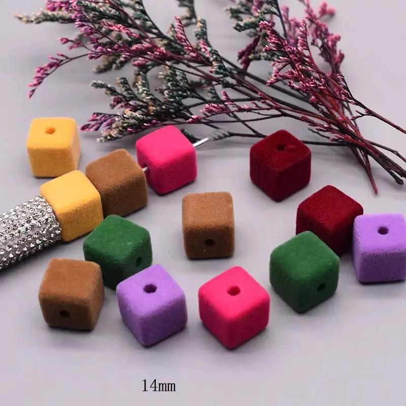 FS2191-About 14MM Size Frocked Acrylic Cube Beads Fit For Beadable Pens Zoe's DIY Shop