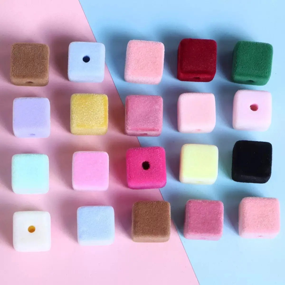 FS2191-About 14MM Size Frocked Acrylic Cube Beads Fit For Beadable Pens Zoe's DIY Shop