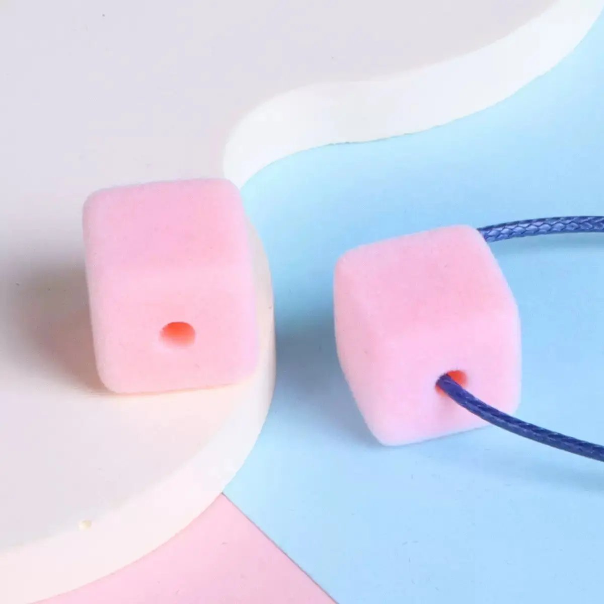 FS2191-About 14MM Size Frocked Acrylic Cube Beads Fit For Beadable Pens Zoe's DIY Shop