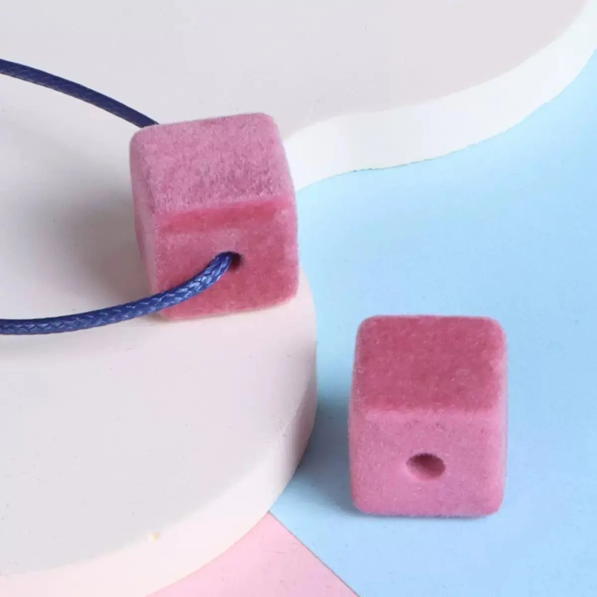 FS2191-About 14MM Size Frocked Acrylic Cube Beads Fit For Beadable Pens Zoe's DIY Shop