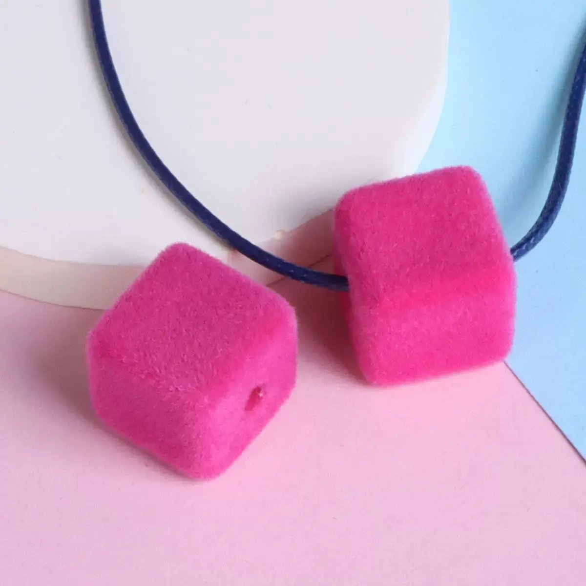 FS2191-About 14MM Size Frocked Acrylic Cube Beads Fit For Beadable Pens Zoe's DIY Shop