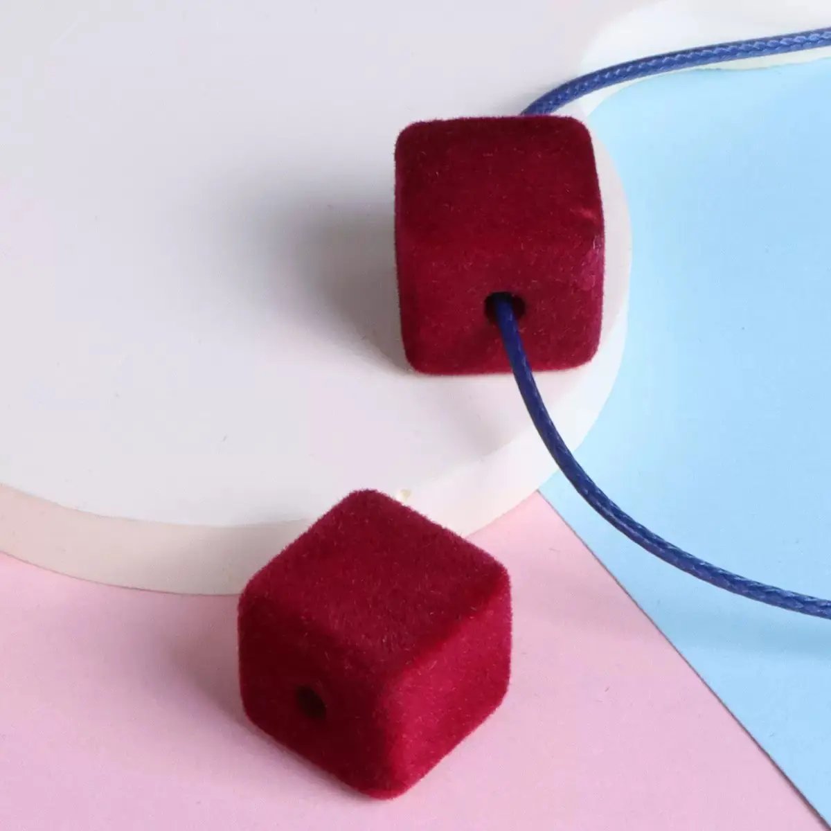 FS2191-About 14MM Size Frocked Acrylic Cube Beads Fit For Beadable Pens Zoe's DIY Shop