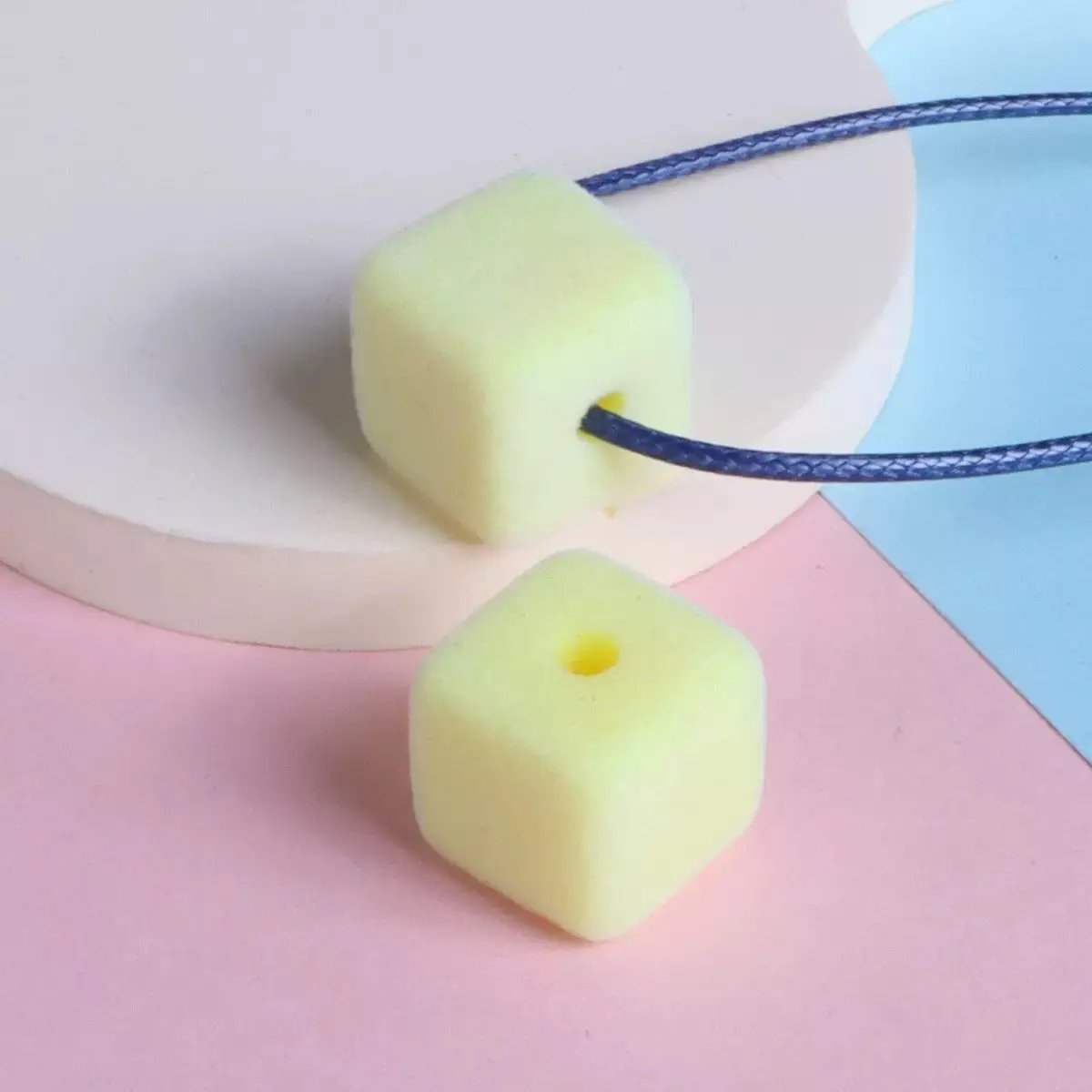 FS2191-About 14MM Size Frocked Acrylic Cube Beads Fit For Beadable Pens Zoe's DIY Shop