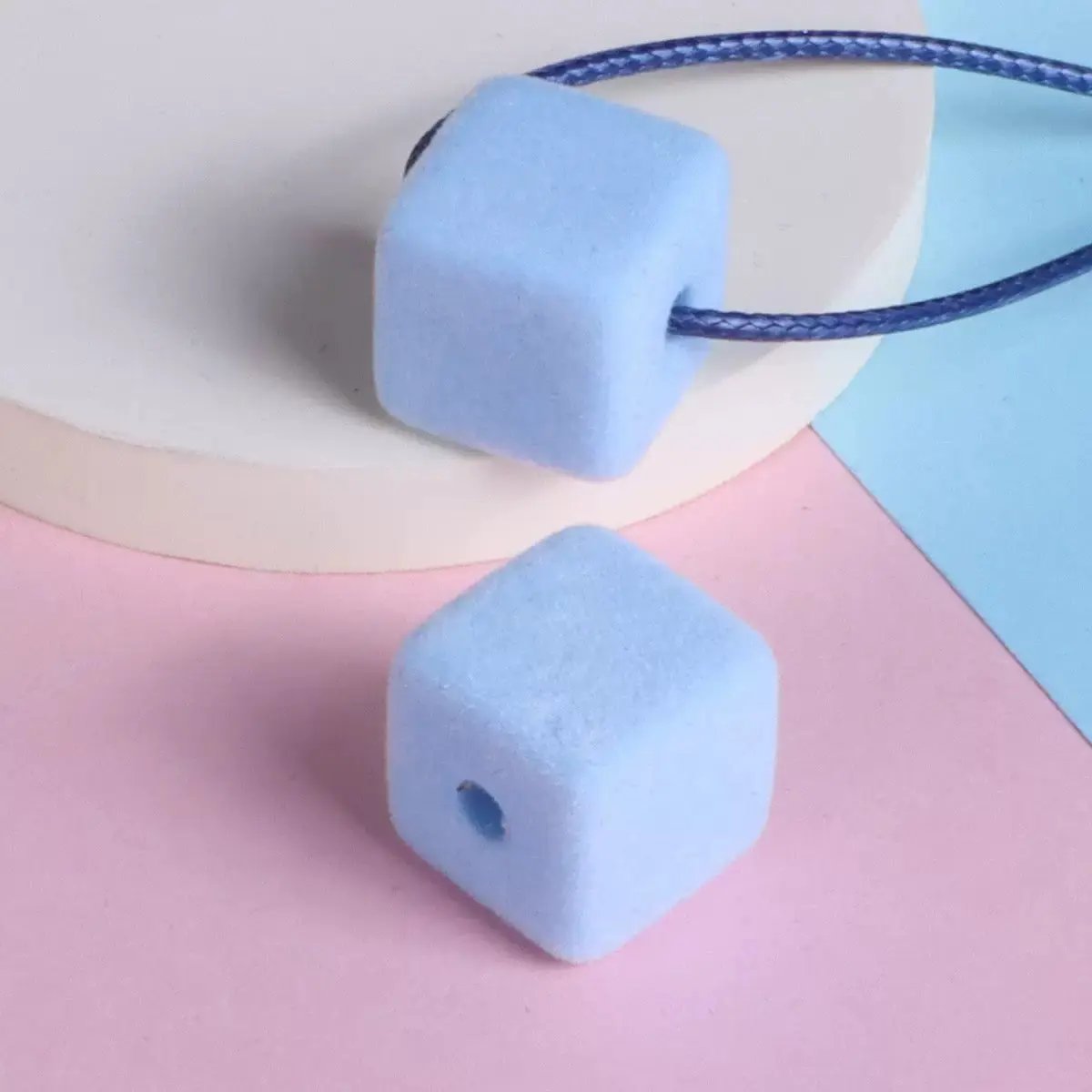 FS2191-About 14MM Size Frocked Acrylic Cube Beads Fit For Beadable Pens Zoe's DIY Shop