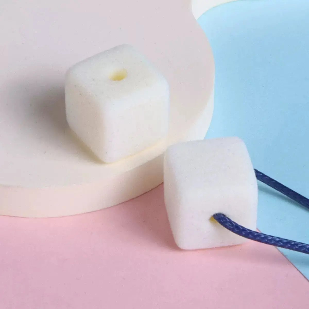 FS2191-About 14MM Size Frocked Acrylic Cube Beads Fit For Beadable Pens Zoe's DIY Shop