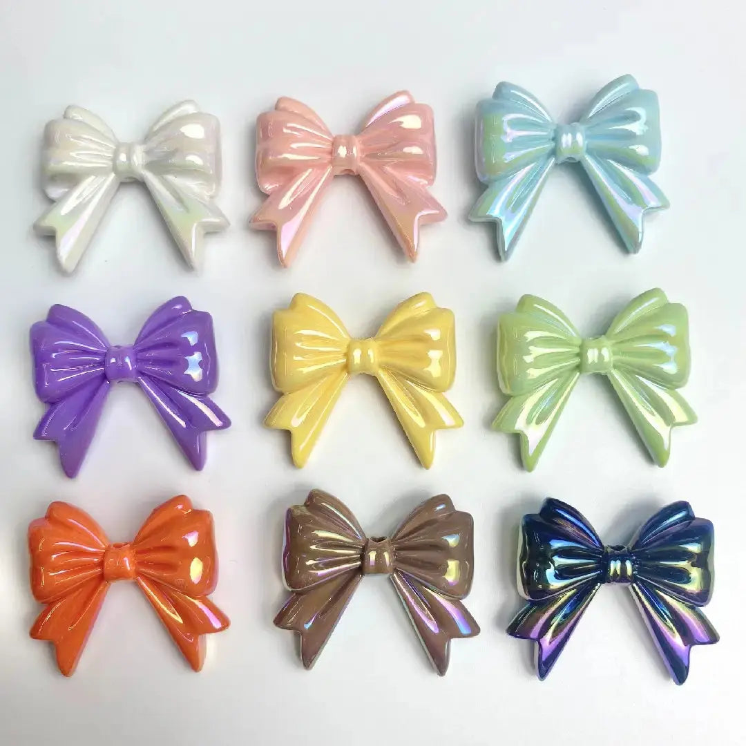 FS2218-36.6*22MM UV Solid Butterfly Bow Acrylic Beads Zoe DIY Wholesale