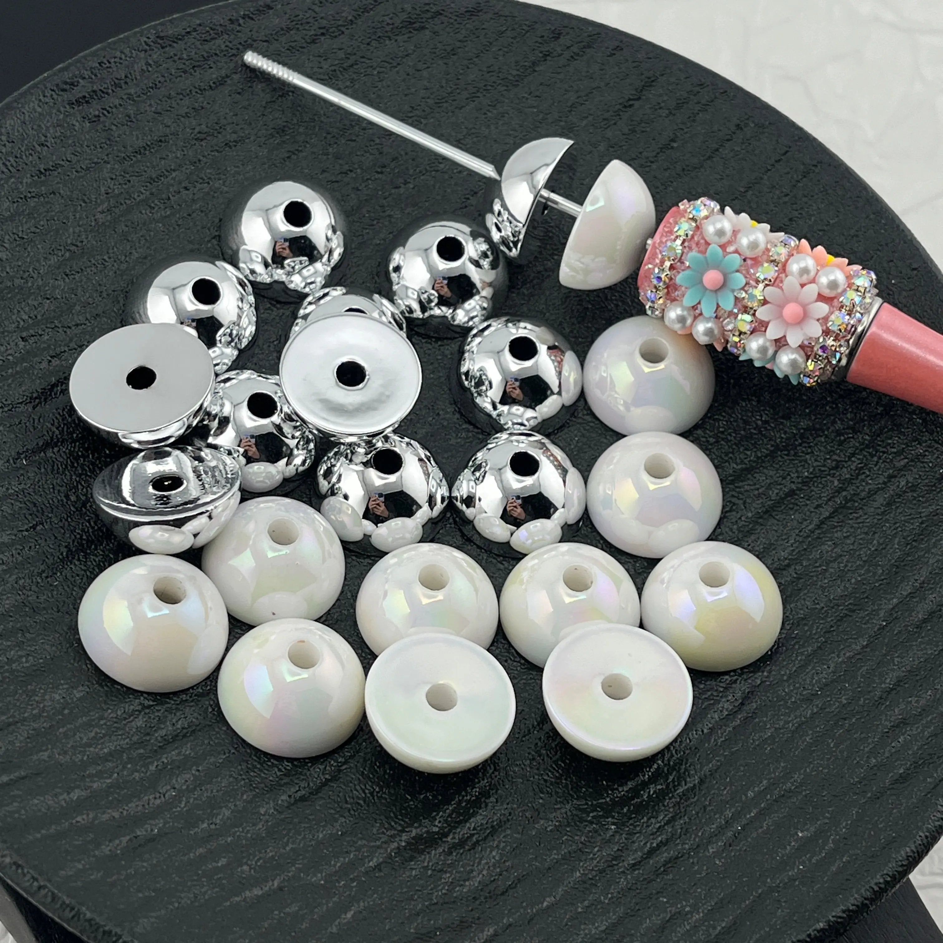 FS2294-25PCS 16mm Half round beads Zoe's DIY Shop