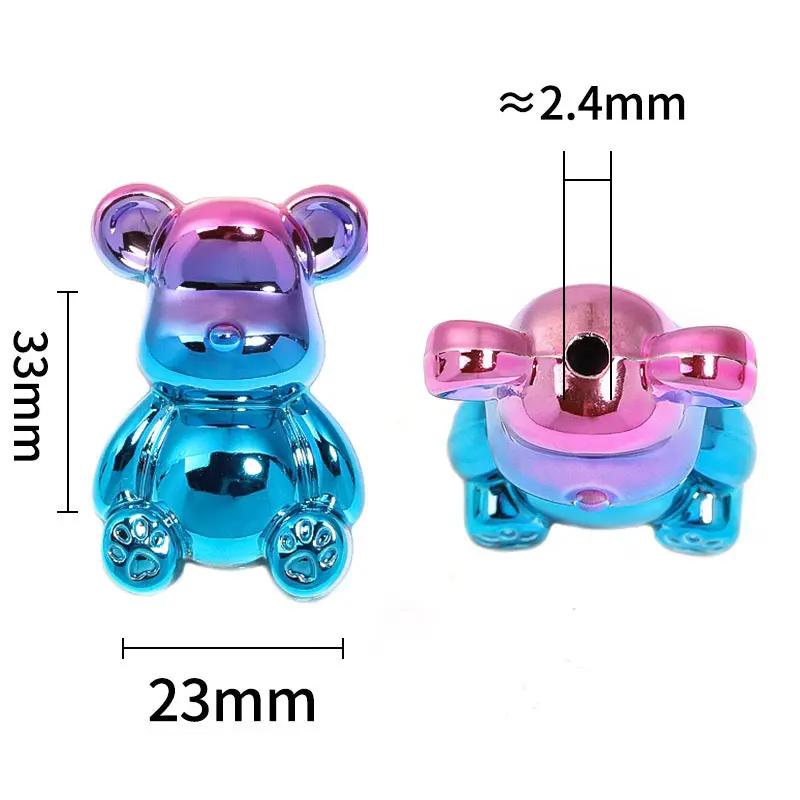 FS2326-33×23mm Metallic Bear UV Shiny Acrylic Beads Fit For Beadable Pens Zoe's DIY Shop