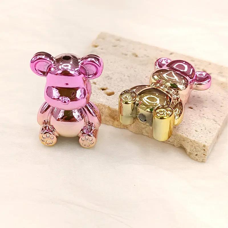 FS2326-33×23mm Metallic Bear UV Shiny Acrylic Beads Fit For Beadable Pens Zoe's DIY Shop