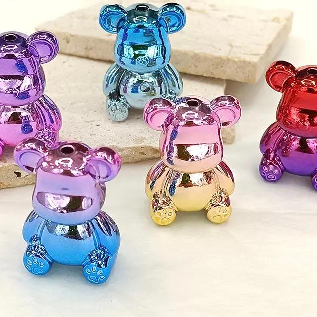 FS2326-33×23mm Metallic Bear UV Shiny Acrylic Beads Fit For Beadable Pens Zoe's DIY Shop