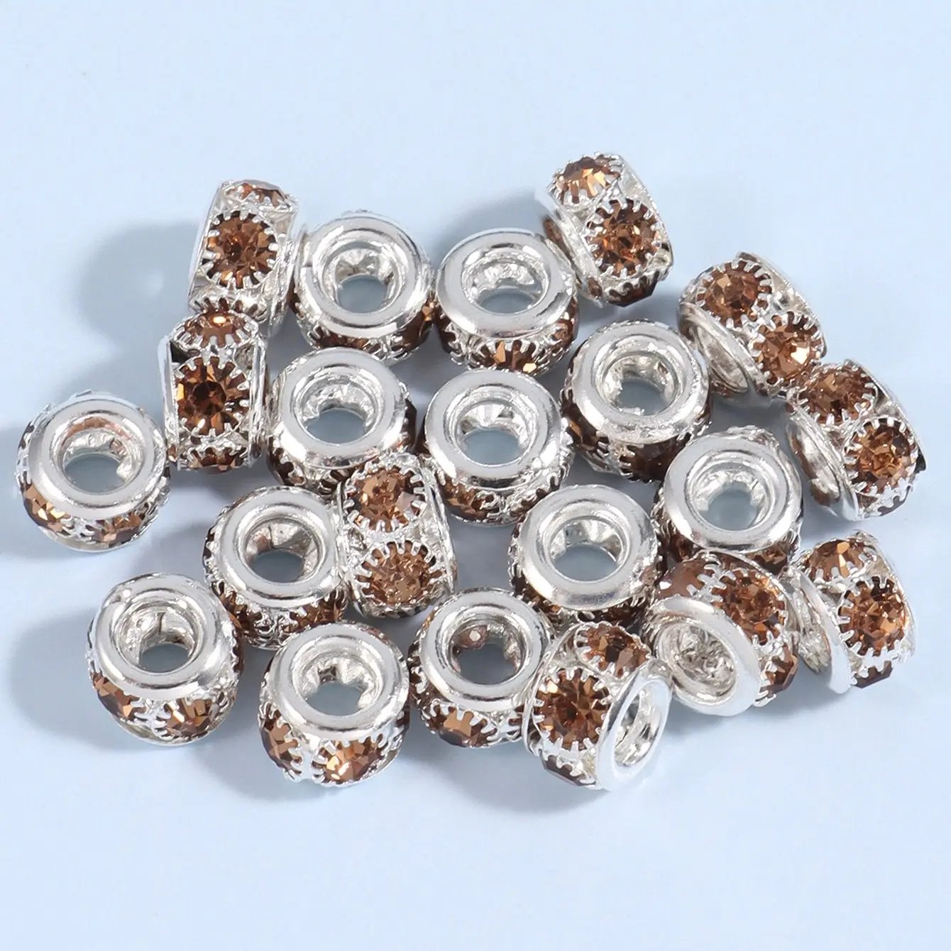 FS2366-50PCS 10MM Diamond spacer Zoe's DIY Shop