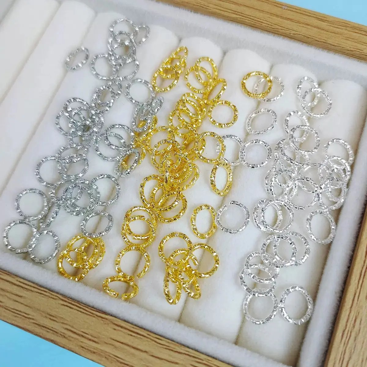 FS2370- 10mm Size Sliver and Gold jump Ring Zoe's DIY Shop