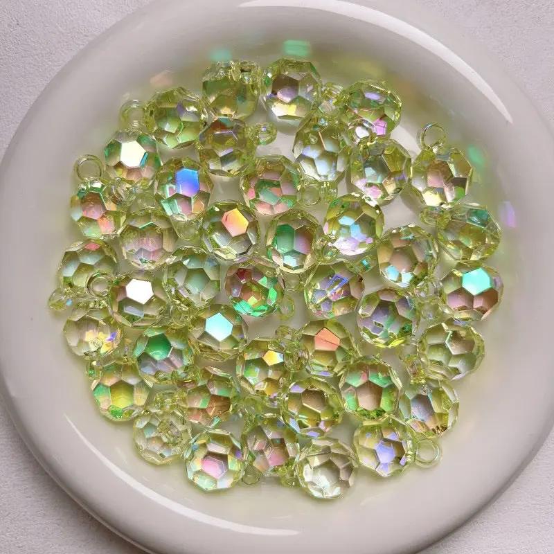 FS2375-16MM Facted Football Dangle Acrylic Beads For Making Car Hangers Zoe's DIY Shop