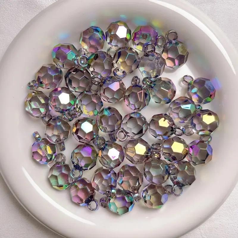 FS2375-16MM Facted Football Dangle Acrylic Beads For Making Car Hangers Zoe's DIY Shop