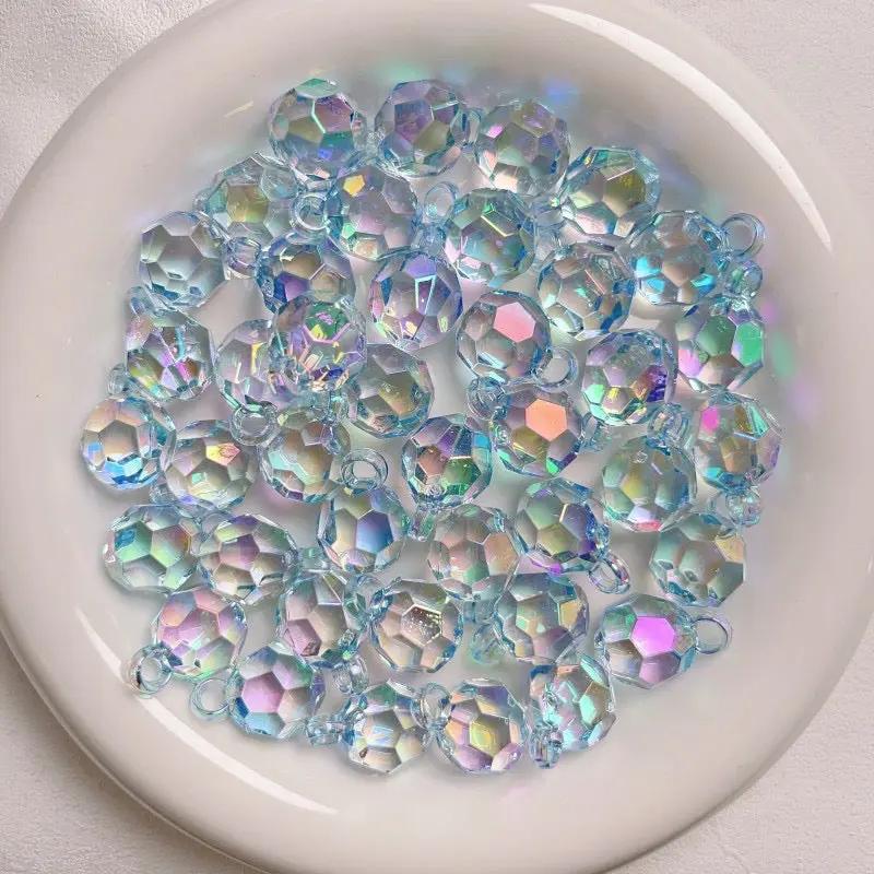 FS2375-16MM Facted Football Dangle Acrylic Beads For Making Car Hangers Zoe's DIY Shop