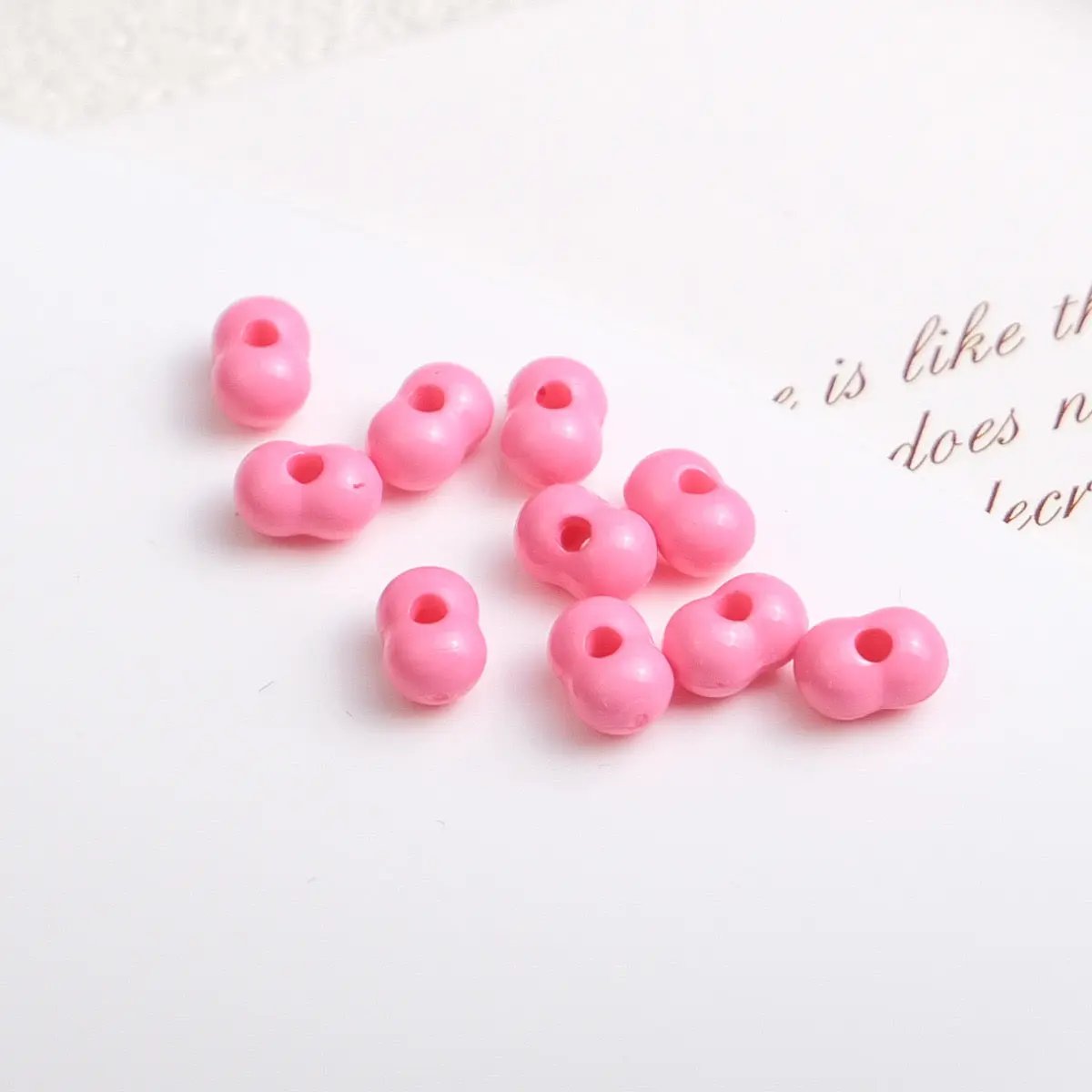 FS2379-5*8mm Solid Color Peanut Acrylic Beads For Making Keychain Zoe's DIY Shop