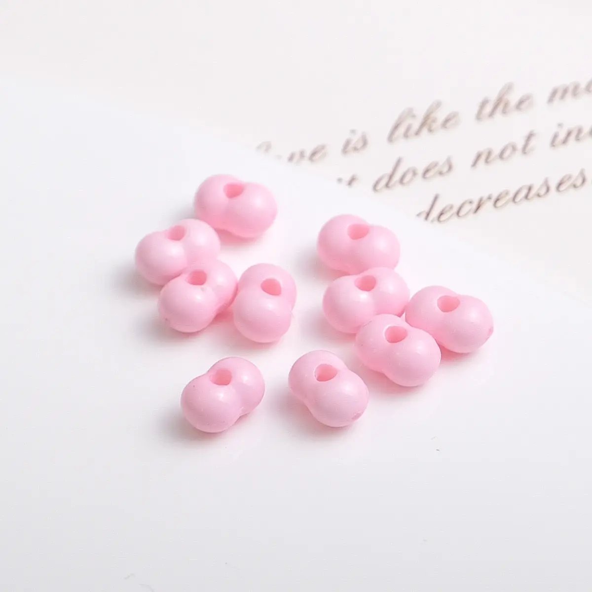 FS2379-5*8mm Solid Color Peanut Acrylic Beads For Making Keychain Zoe's DIY Shop