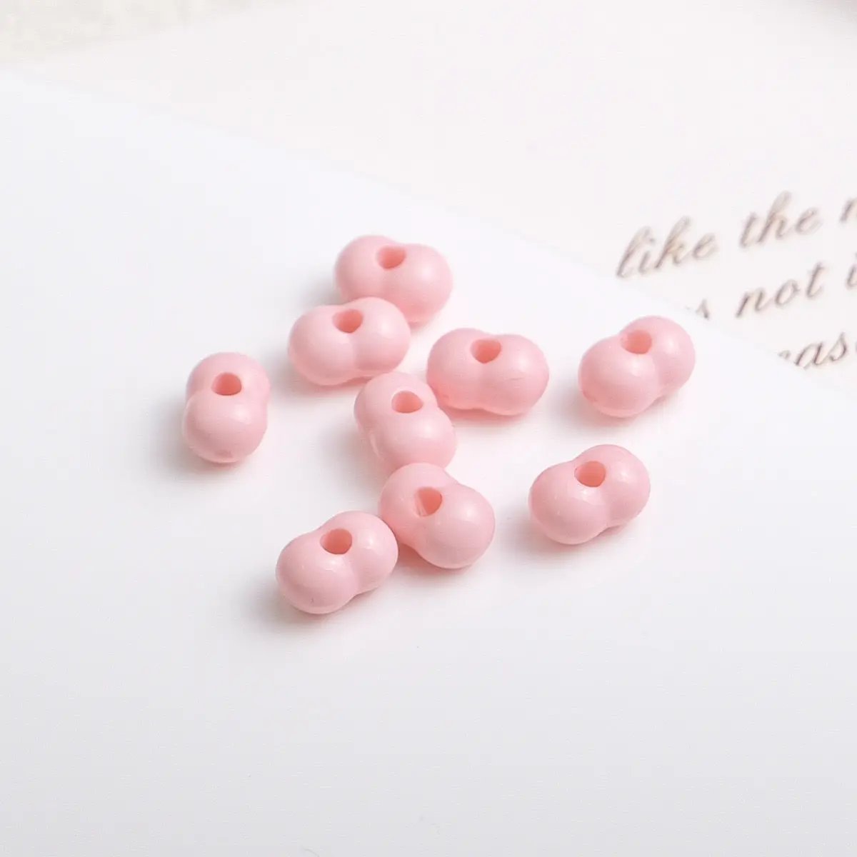 FS2379-5*8mm Solid Color Peanut Acrylic Beads For Making Keychain Zoe's DIY Shop