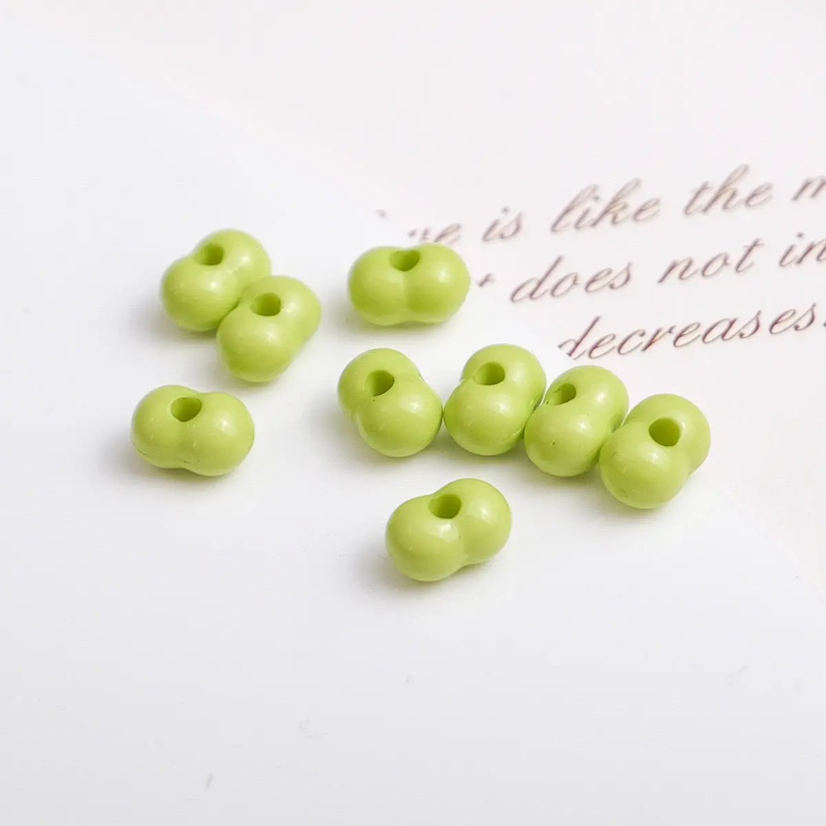 FS2379-5*8mm Solid Color Peanut Acrylic Beads For Making Keychain Zoe's DIY Shop