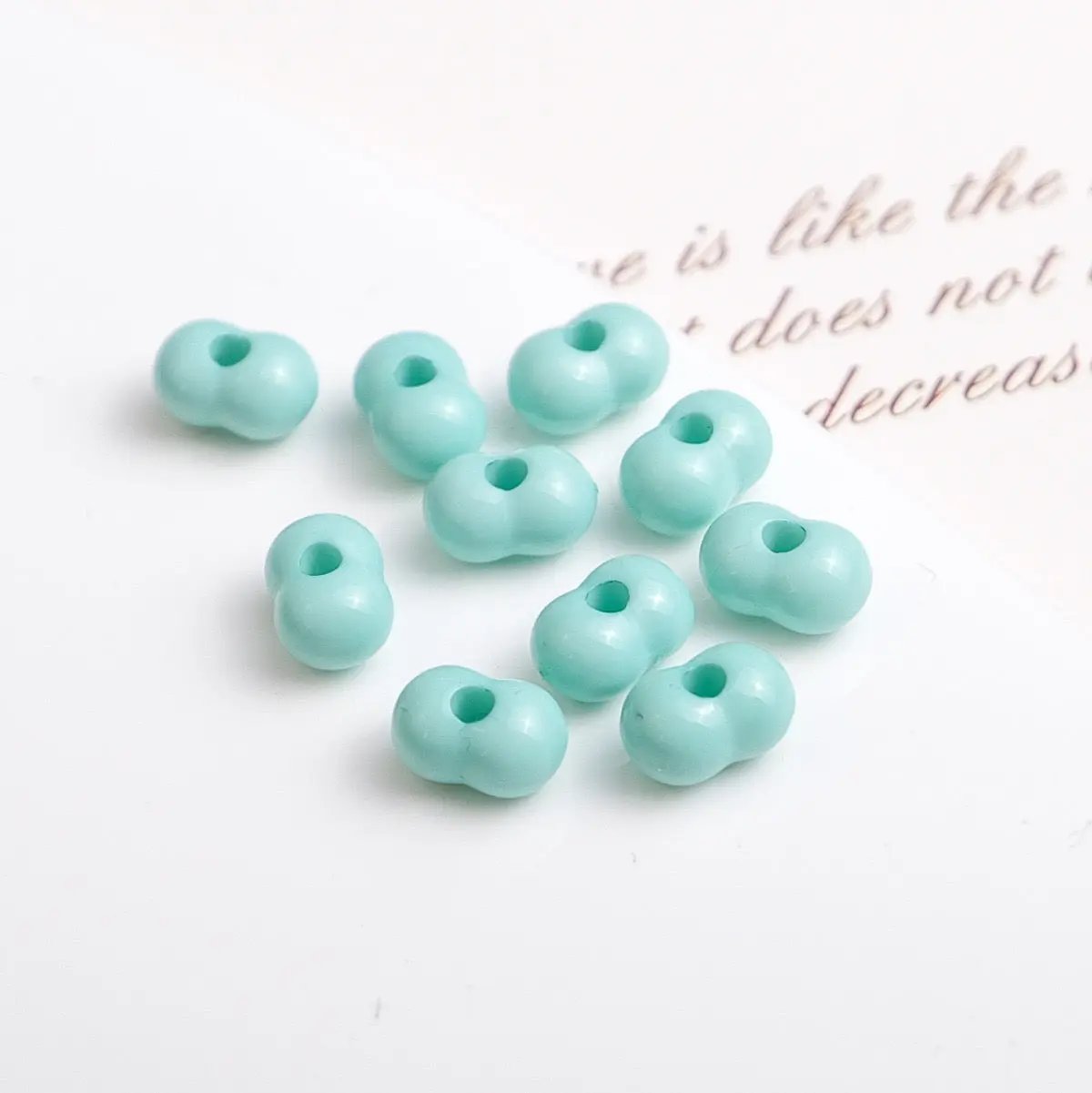 FS2379-5*8mm Solid Color Peanut Acrylic Beads For Making Keychain Zoe's DIY Shop
