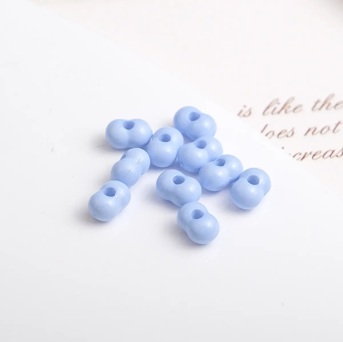 FS2379-5*8mm Solid Color Peanut Acrylic Beads For Making Keychain Zoe's DIY Shop