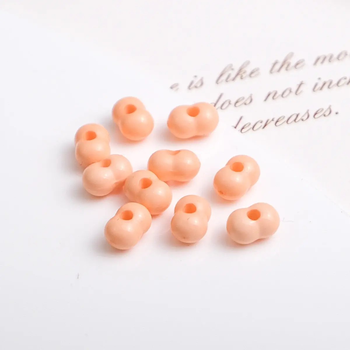 FS2379-5*8mm Solid Color Peanut Acrylic Beads For Making Keychain Zoe's DIY Shop