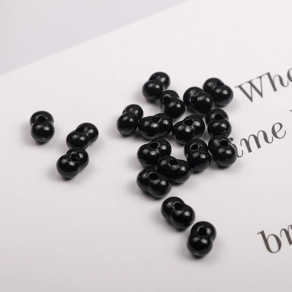 FS2379-5*8mm Solid Color Peanut Acrylic Beads For Making Keychain Zoe's DIY Shop