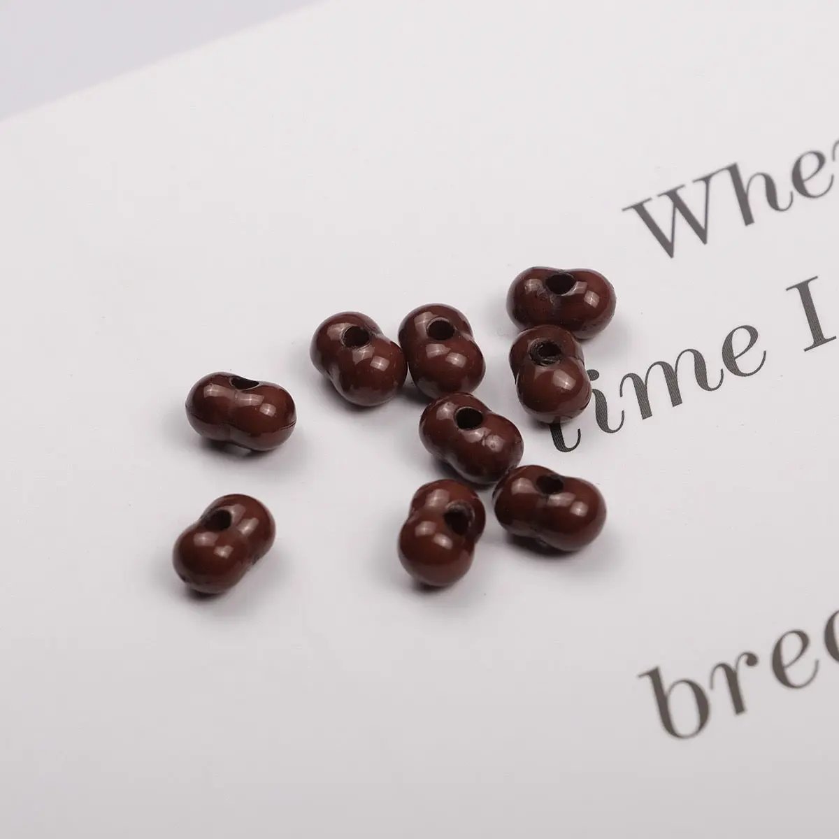 FS2379-5*8mm Solid Color Peanut Acrylic Beads For Making Keychain Zoe's DIY Shop