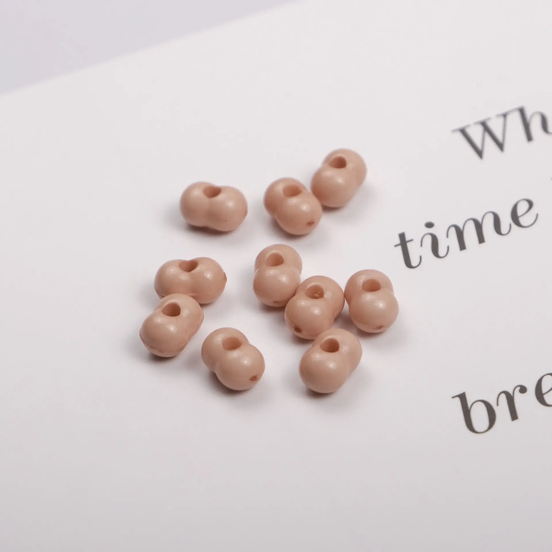 FS2379-5*8mm Solid Color Peanut Acrylic Beads For Making Keychain Zoe's DIY Shop