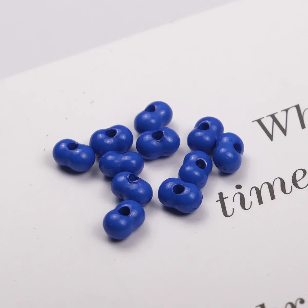 FS2379-5*8mm Solid Color Peanut Acrylic Beads For Making Keychain Zoe's DIY Shop